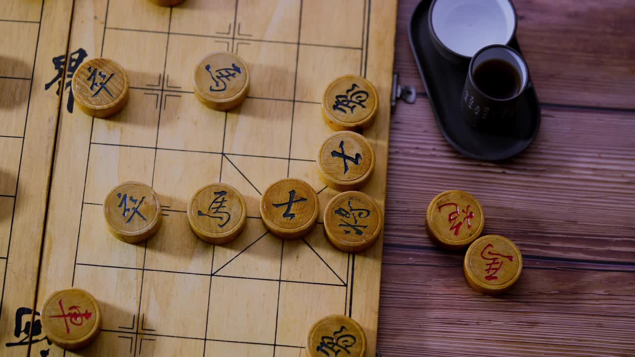 俯视图与中国象棋和中国茶