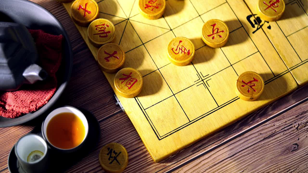 俯视图与中国象棋和中国茶