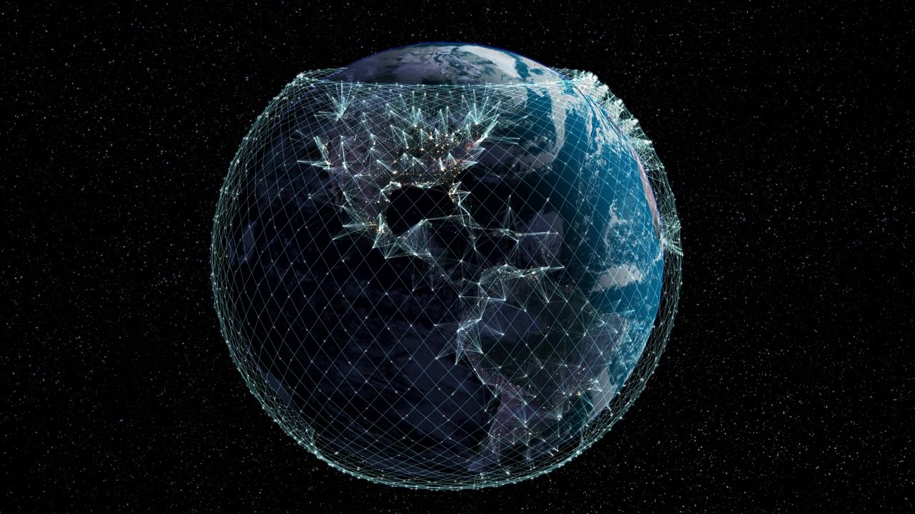 详情图-地球西半球的卫星互联网。
