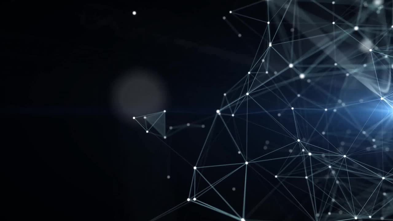 网络连接与复制空间无缝循环。通信技术抽象概念。