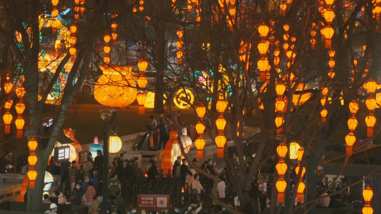 庆祝春节的灯笼，西安，陕西，中国