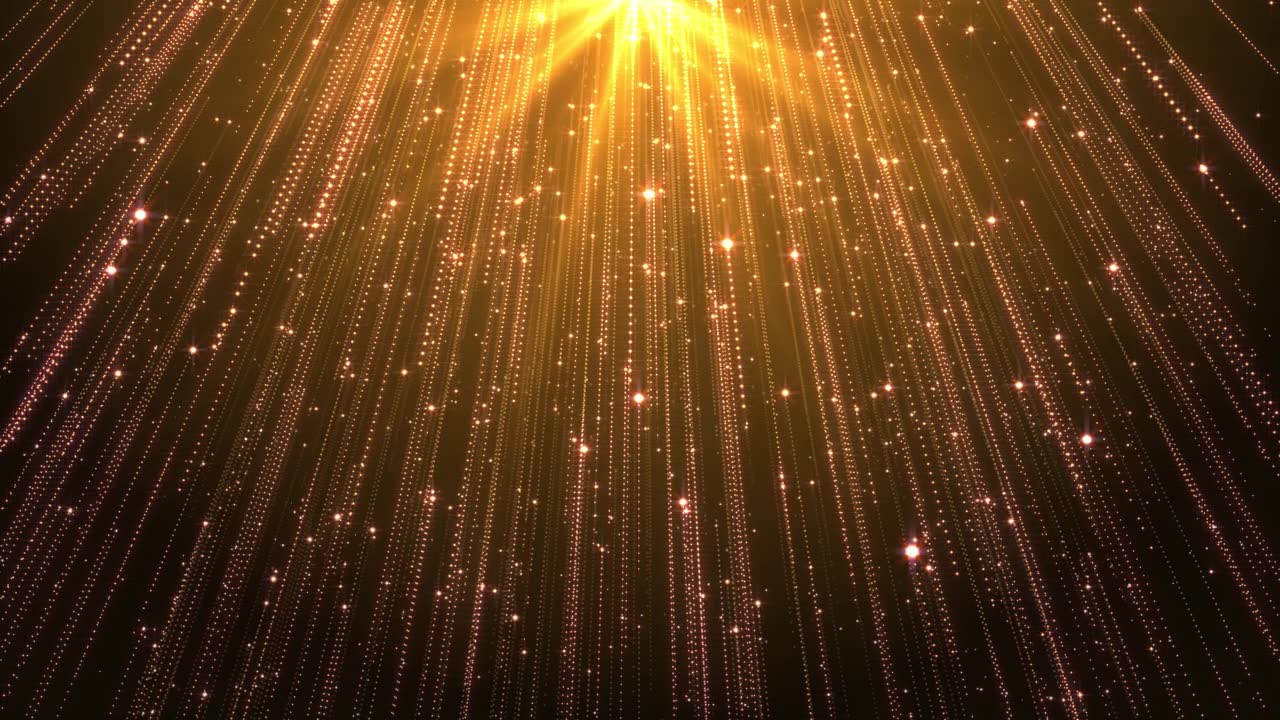 詳情圖-閃爍的慶祝紋理與金色顆粒抽象的循環(huán)背景。神奇的燈光和火花。