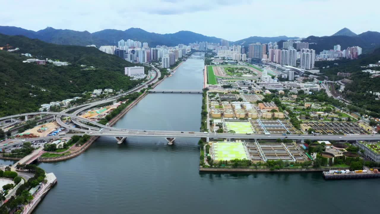 污水处理厂鸟瞰图