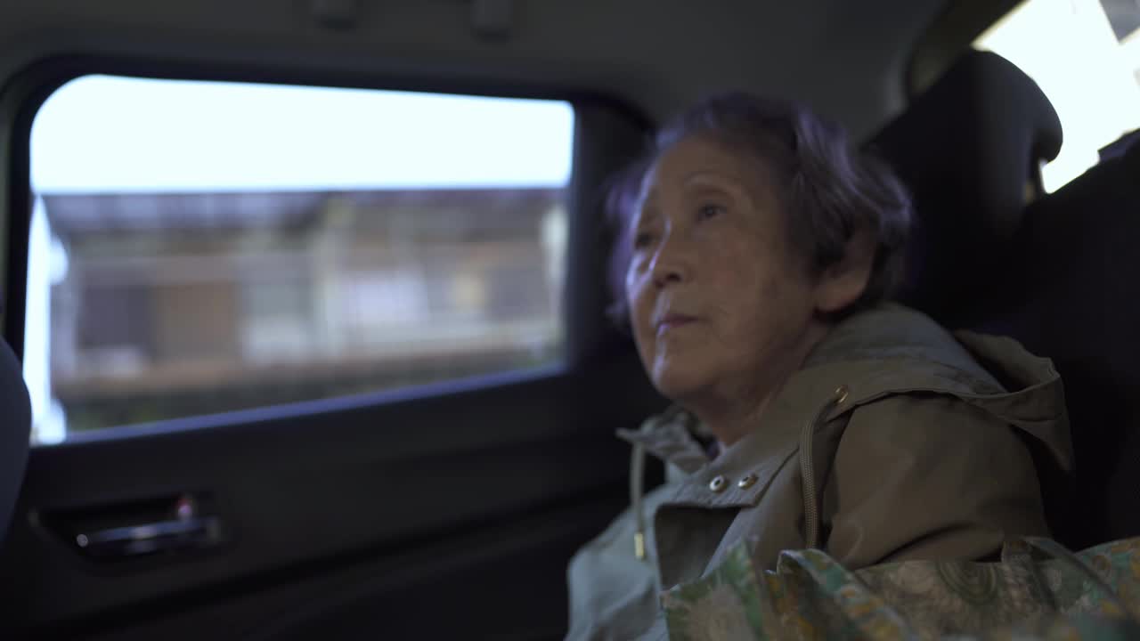 车里有个亚洲高级女人
