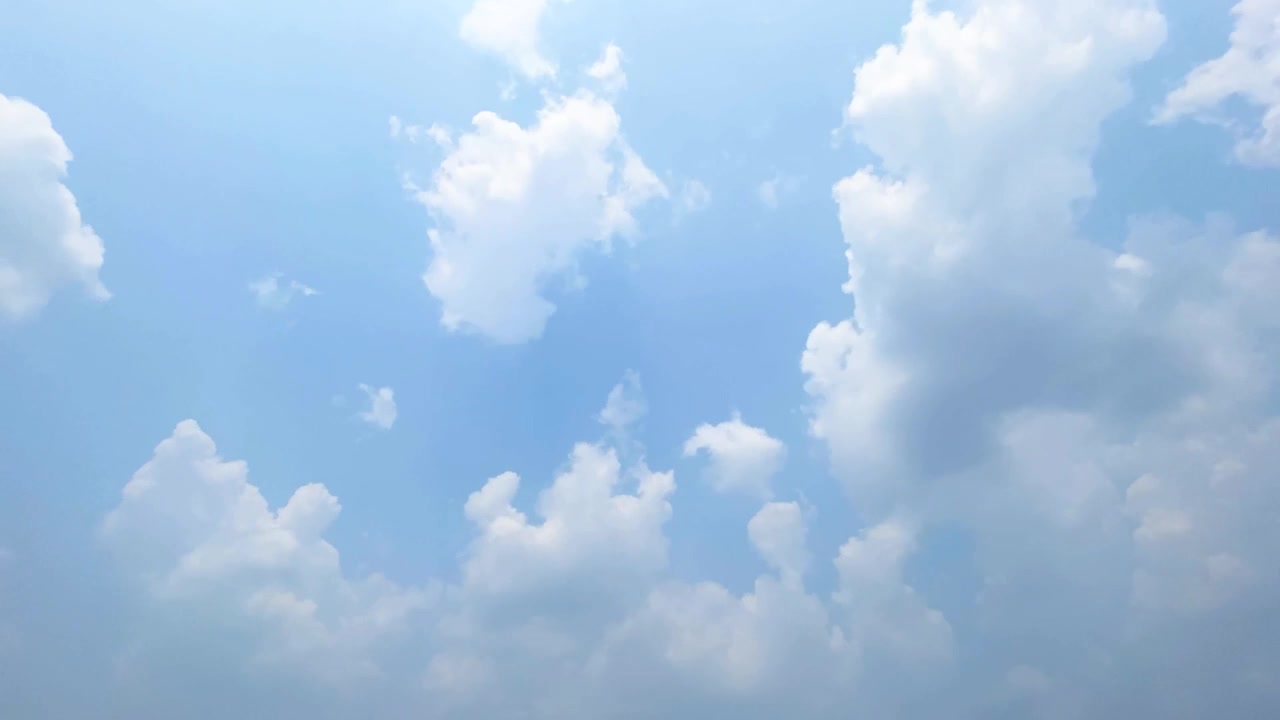 詳情圖-時間流逝的天空，白云和陽光在一天的時間