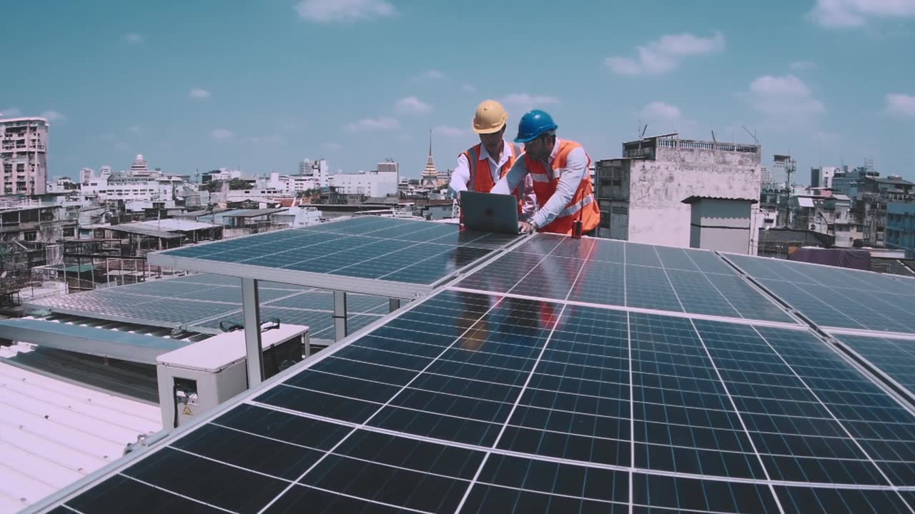详情图-太阳能电池板，网格模式