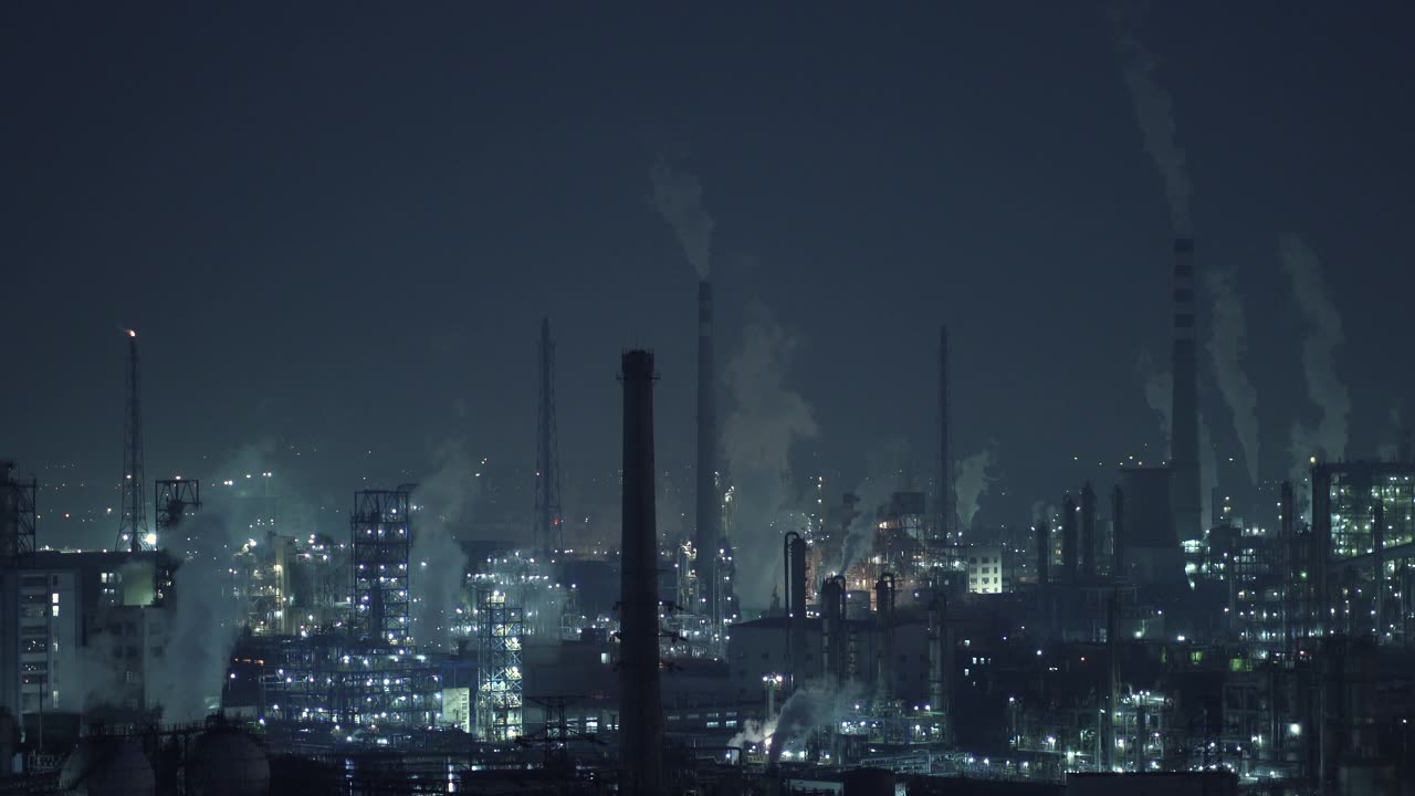 詳情圖-石化工廠和煉油工業(yè)的夜晚