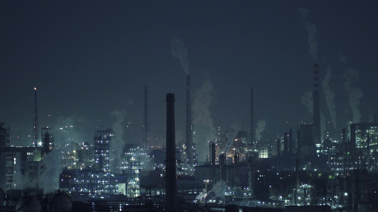 詳情圖-石化工廠和煉油工業(yè)的夜晚