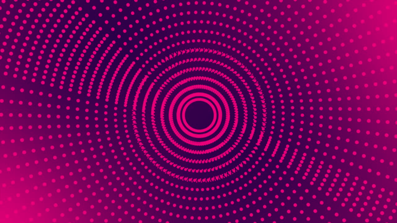 4K无线电波LED屏幕颗粒。光电路动画。Loopable。