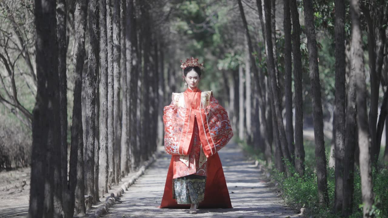 詳情圖-中國(guó)婦女穿著漢服，古代服裝