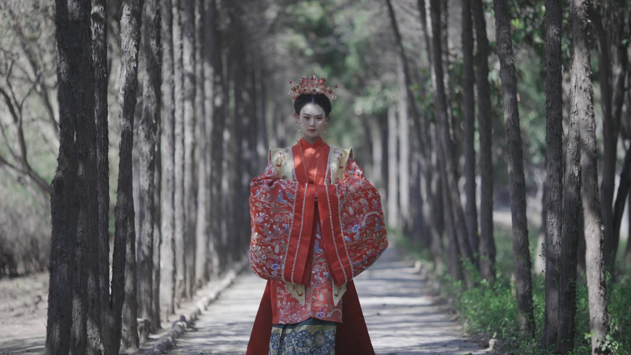 詳情圖-中國(guó)婦女穿著漢服，古代服裝