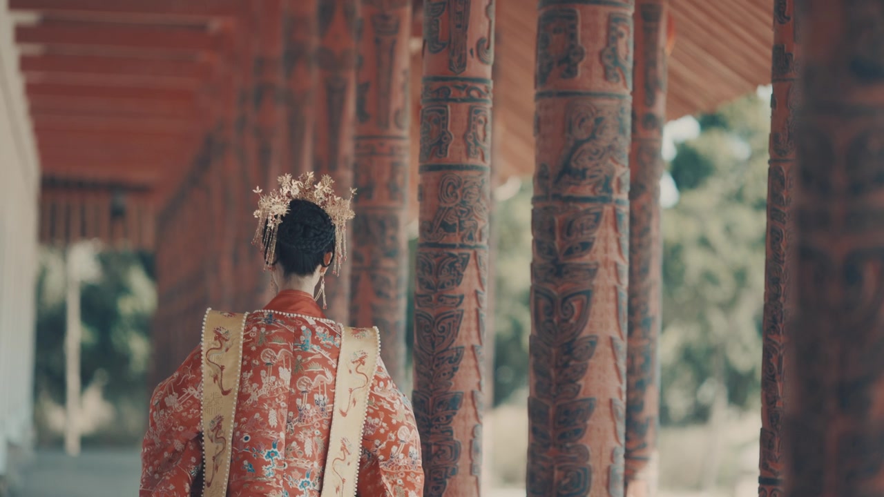 詳情圖-中國婦女穿著漢服，古代服裝