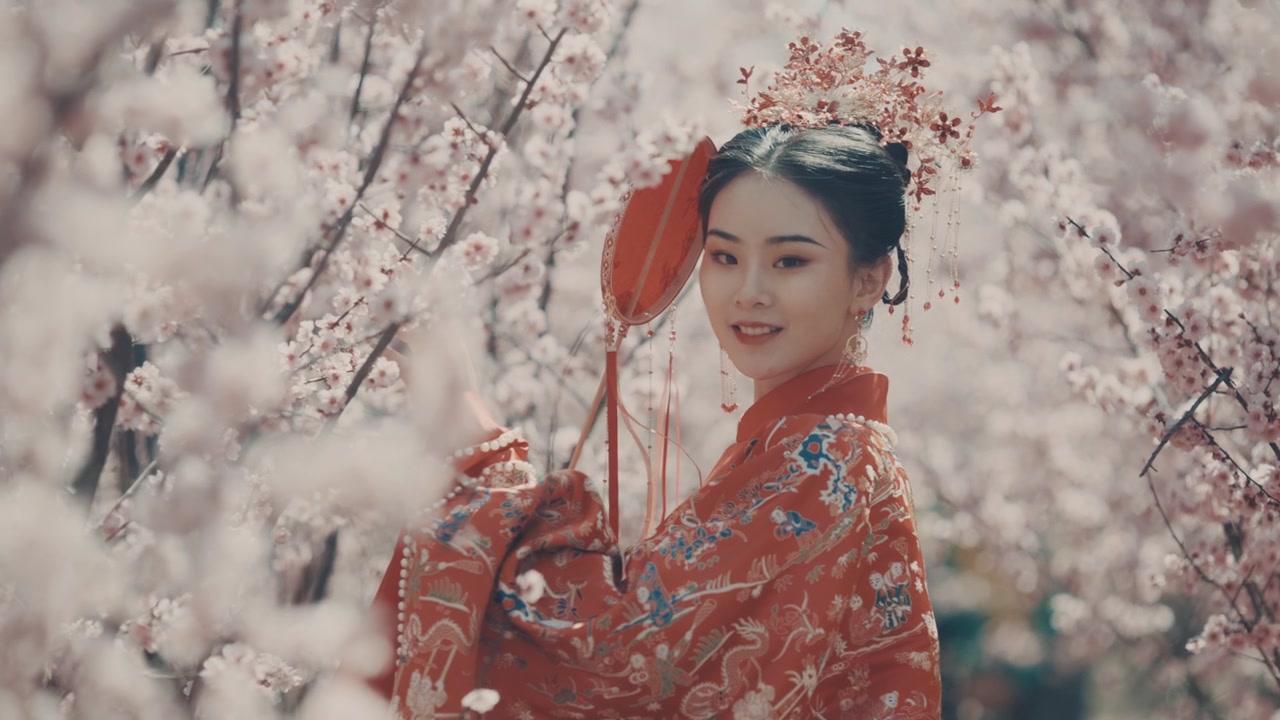 详情图-中国妇女穿着汉服，古代服装