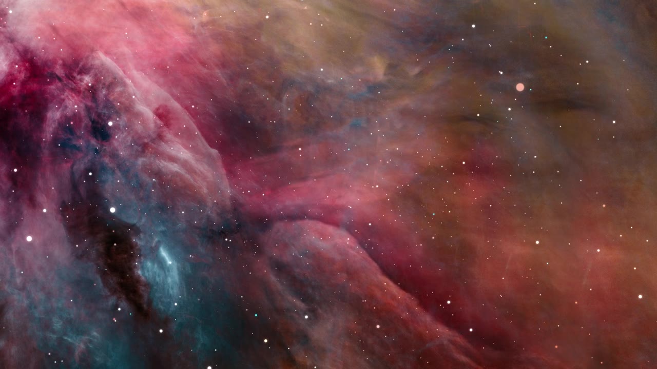詳情圖-4K,3D飛船環(huán)繞獵戶座星云飛行。穿越空間的飛行在銀河系彌漫的星云和星團(tuán)。它是最明亮的星云之一。元素由美國宇航局提供的圖像。