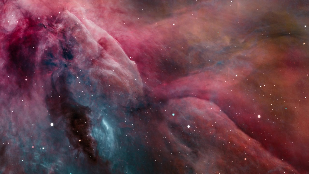 詳情圖-4K,3D飛船環(huán)繞獵戶座星云飛行。穿越空間的飛行在銀河系彌漫的星云和星團(tuán)。它是最明亮的星云之一。元素由美國宇航局提供的圖像。