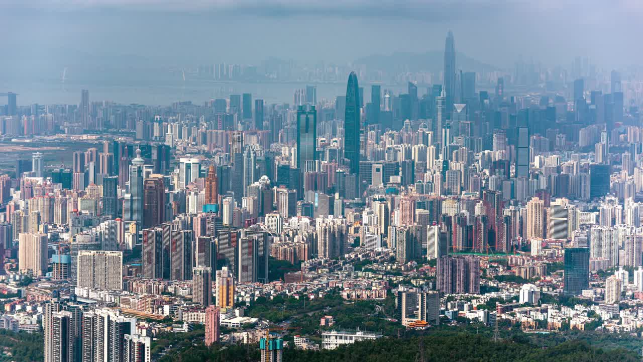 T/L 4K HA LS TU深圳梧桐山拍摄深圳日照阴影时间。中国广东省深圳市