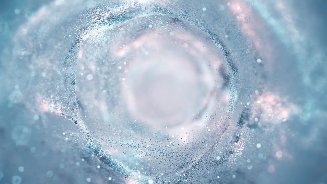 詳情圖-飛行通過移動粒子-隧道，螺旋，抽象背景-水，冰，雪