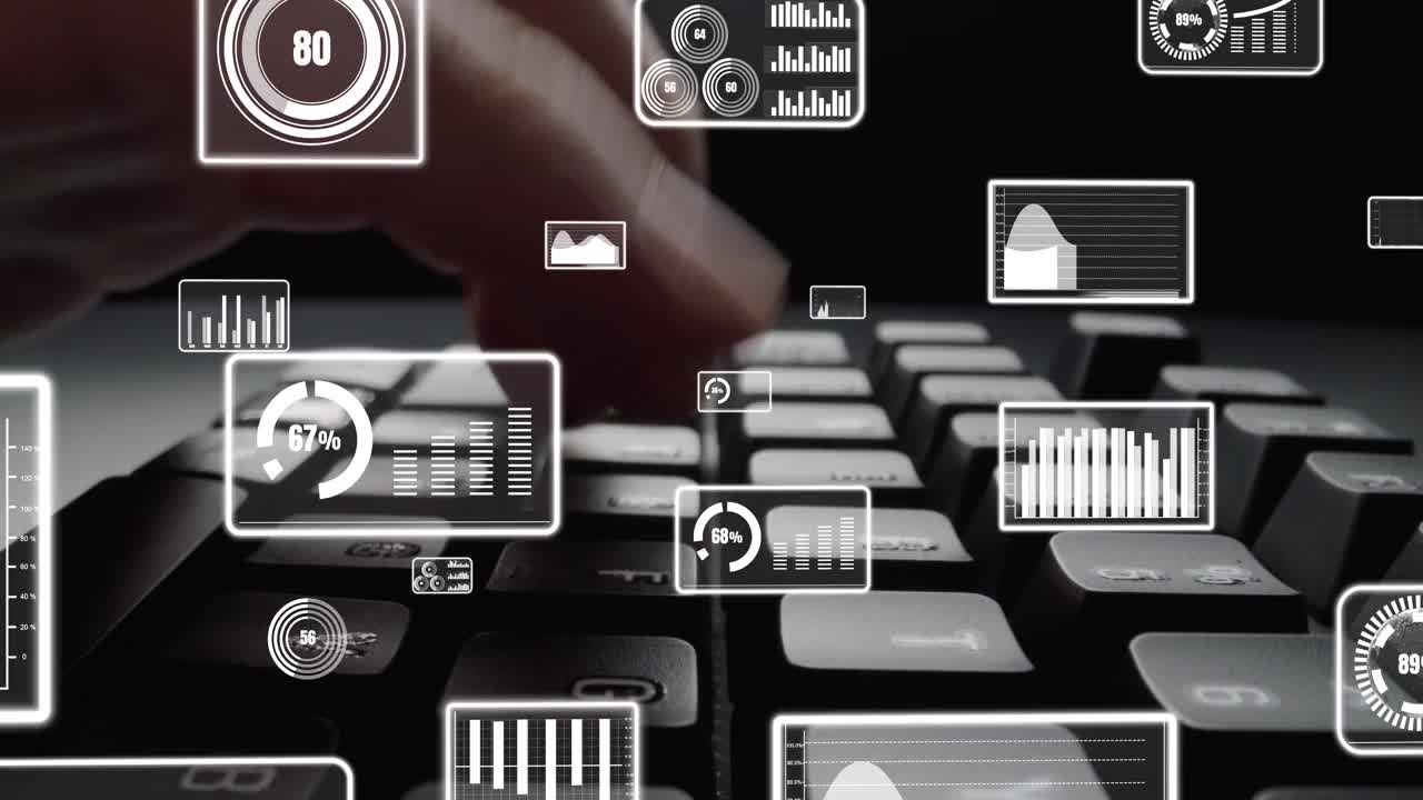 创意视觉化的商业大数据和计算机财务分析