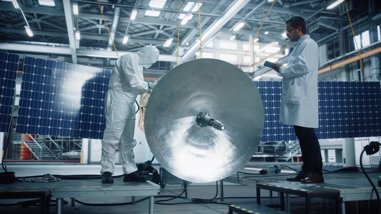詳情圖-負責衛(wèi)星建設的工程師和技術員。航空航天局宇宙飛船制造工廠:開發(fā)宇宙飛船的不同科學家群體。國際太空探索計劃