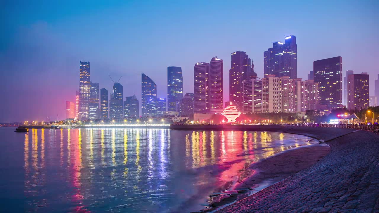 詳情圖-中國青島城市的夜晚