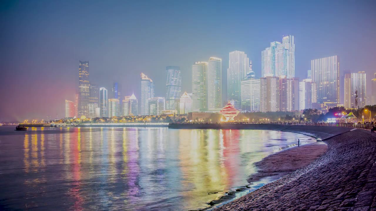 詳情圖-中國青島城市的夜晚