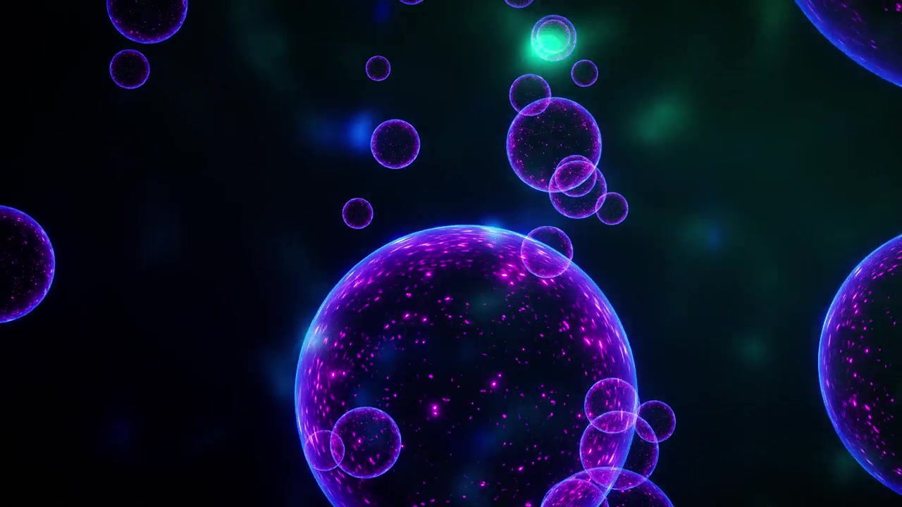 详情图-能量水晶球平稳地漂浮在太空中，能量粒子涌入其中。登记音乐会、聚会、假期。成功的创意