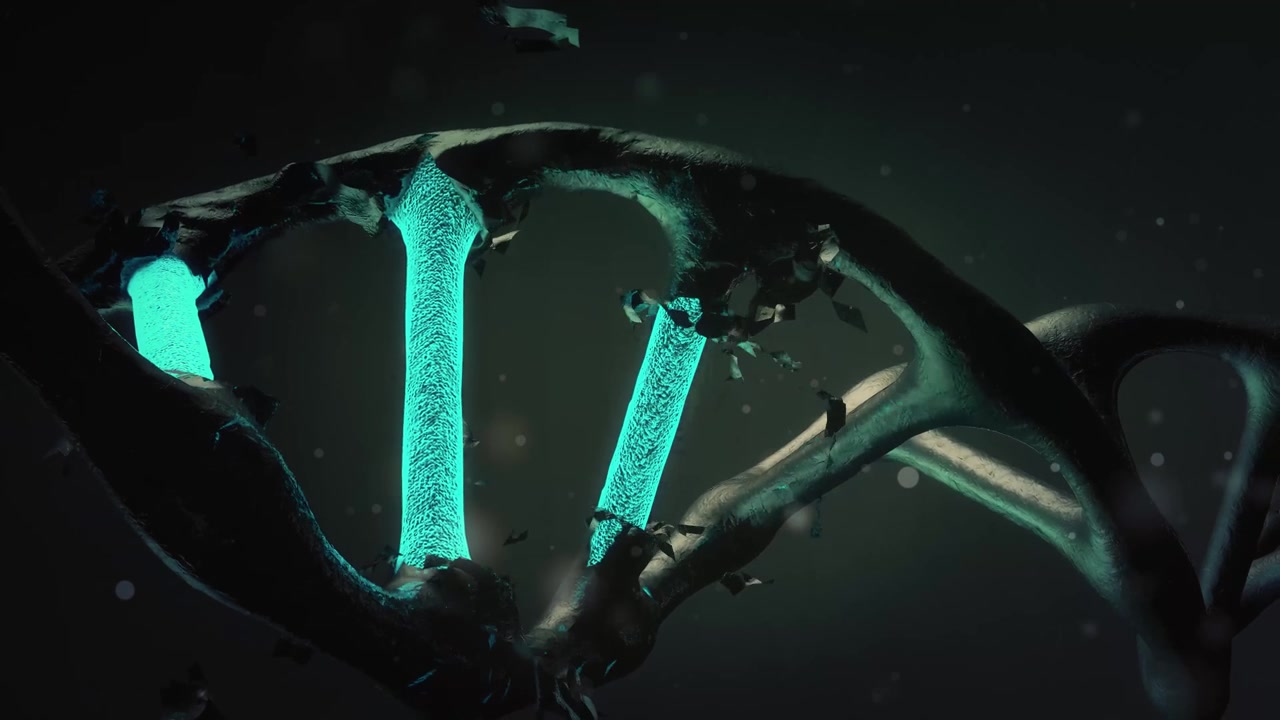 詳情圖-冠狀病毒和DNA，病毒突變。SARS冠狀病毒2的新變異和毒株。微觀的觀點(diǎn)。實驗室:藥物和抗生素。屏幕顯示DNA研究的高科技概念。這種新型疫苗將病毒片段從人體細(xì)胞中分離出來
