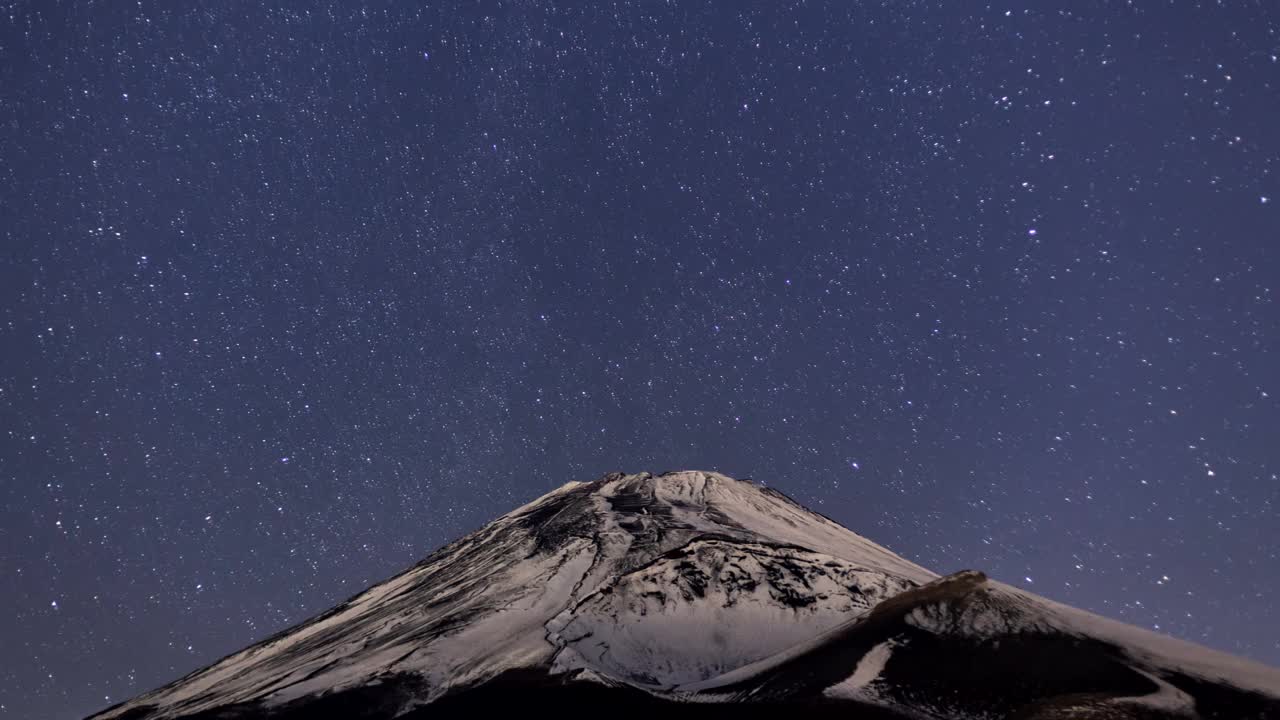 从水津冢到富士山和北方天空的星空时间流逝