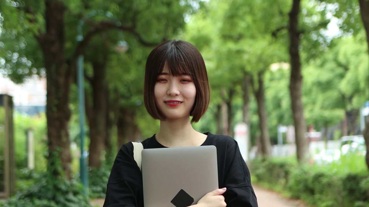 詳情圖-微笑的年輕亞洲婦女肖像
