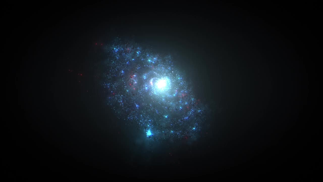 黑色背景上的螺旋星系