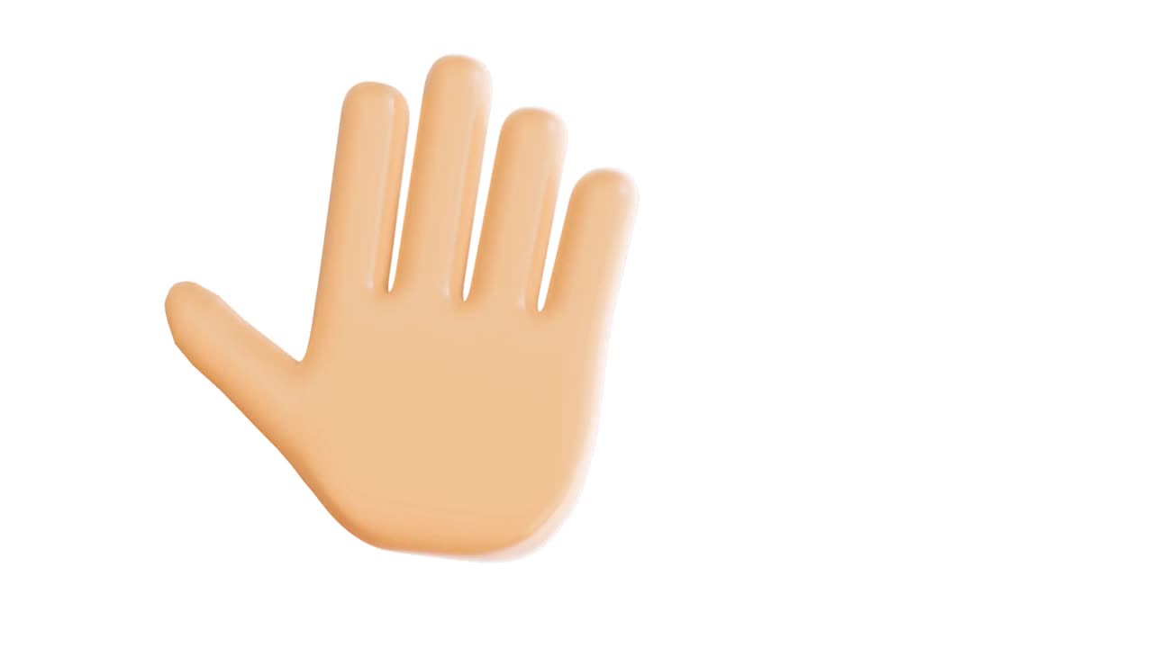 黄色的大拇指向上的手动画。姿态。表情符号股票视频。Emoji按钮。3 d渲染。无缝loopable。孤立的背景。轻松可以透明与任何编辑软件