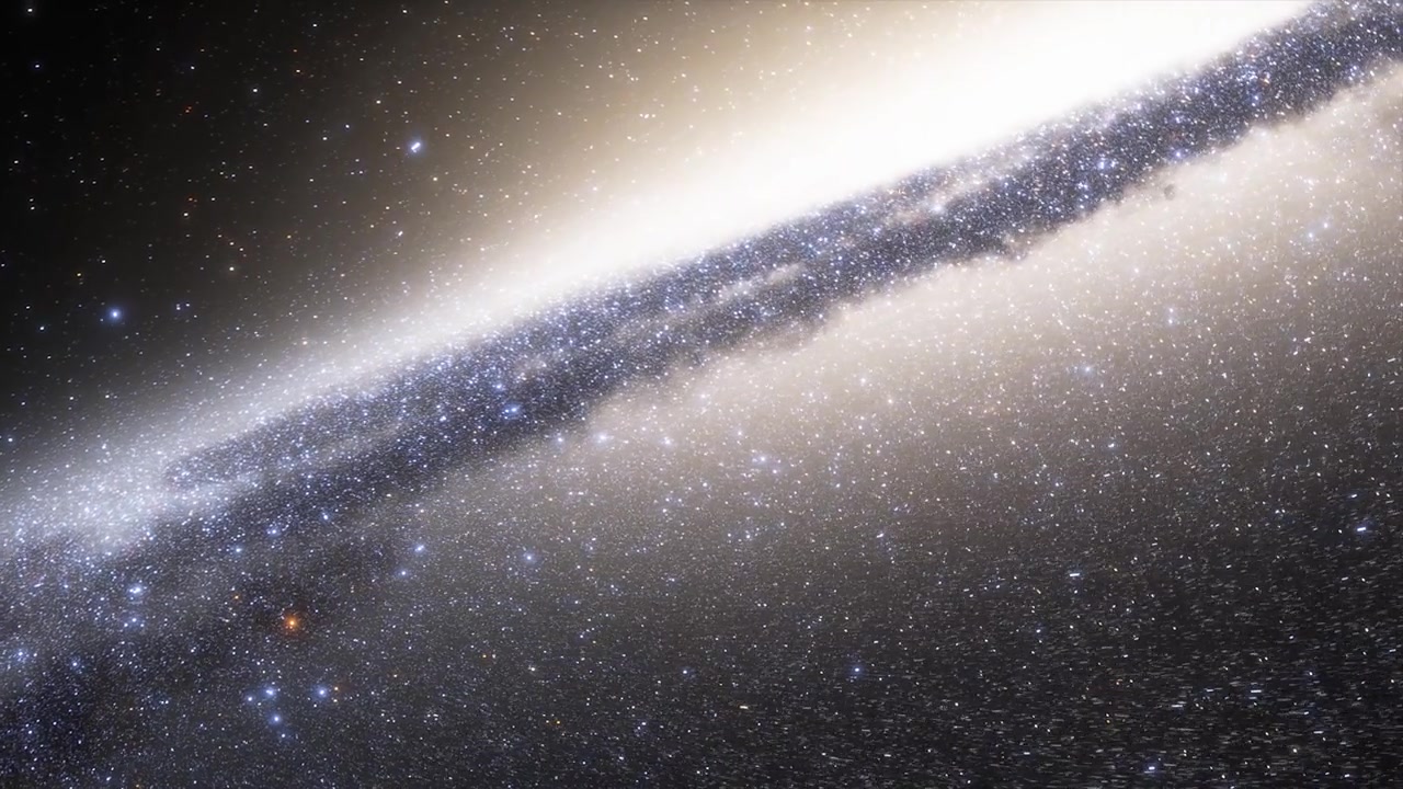 詳情圖-宇宙飛船以光速在太空中穿越星系。銀河系或仙女座星系的數(shù)十億顆恒星