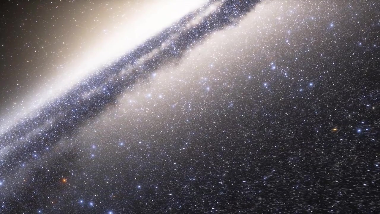 詳情圖-宇宙飛船以光速在太空中穿越星系。銀河系或仙女座星系的數(shù)十億顆恒星