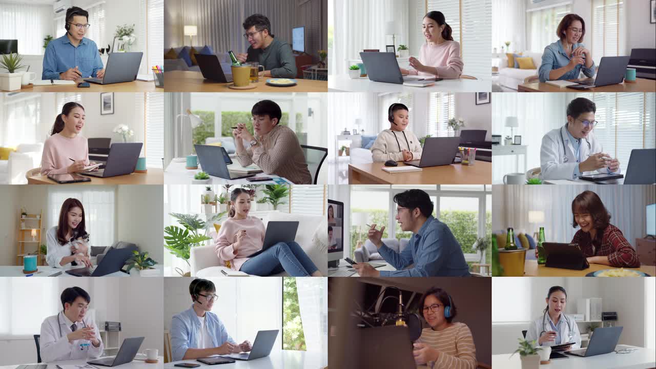 复合视频墙拼贴在线家居生活亚洲科技。