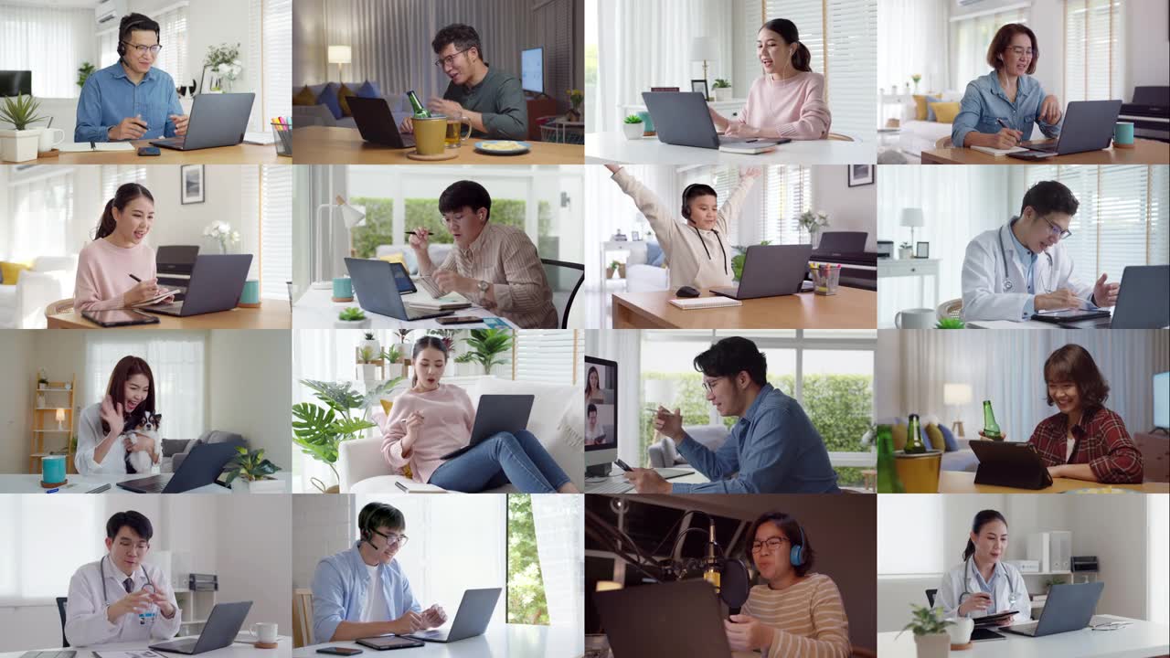 详情图-复合视频墙拼贴在线家居生活亚洲科技。
