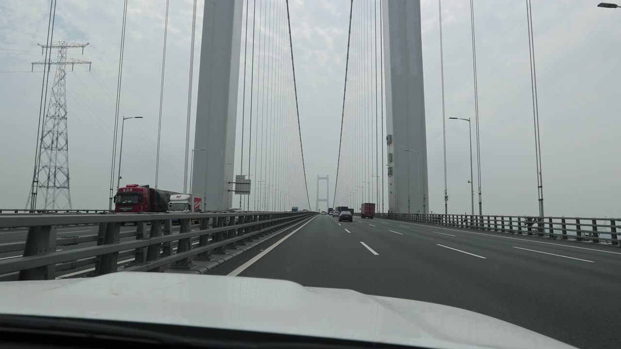 详情图-行驶在南沙公路桥上