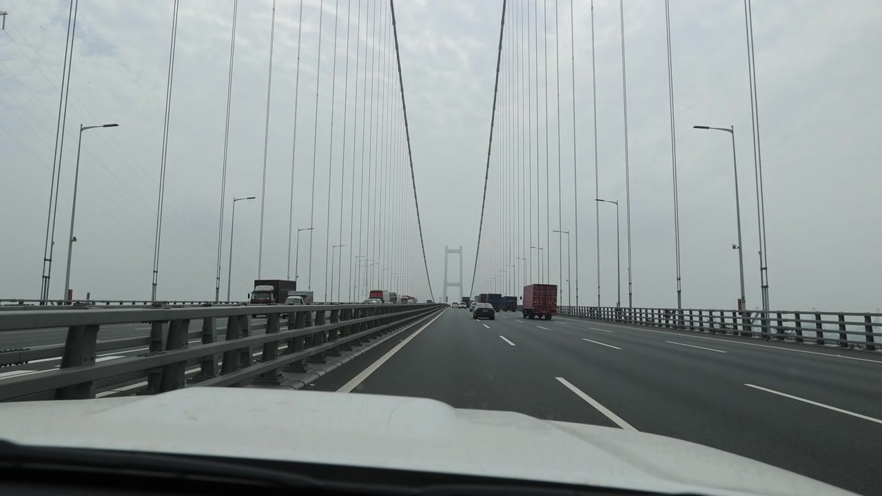 详情图-行驶在南沙公路桥上