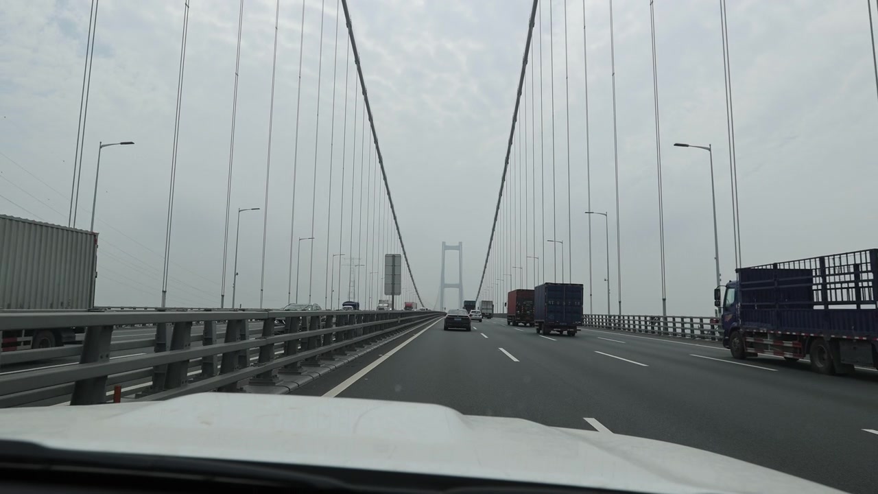 详情图-行驶在南沙公路桥上