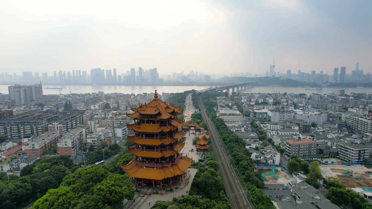 黄鹤楼的全景图
