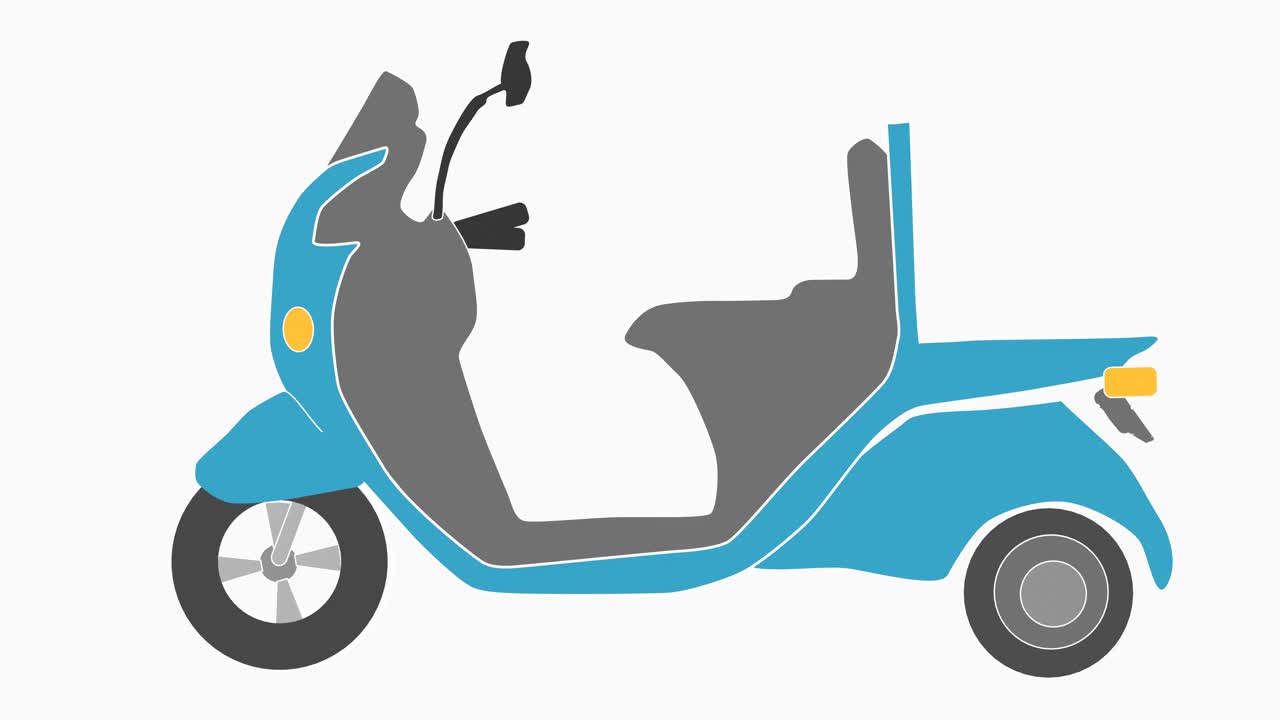 移动的三轮车(三轮车)，插图