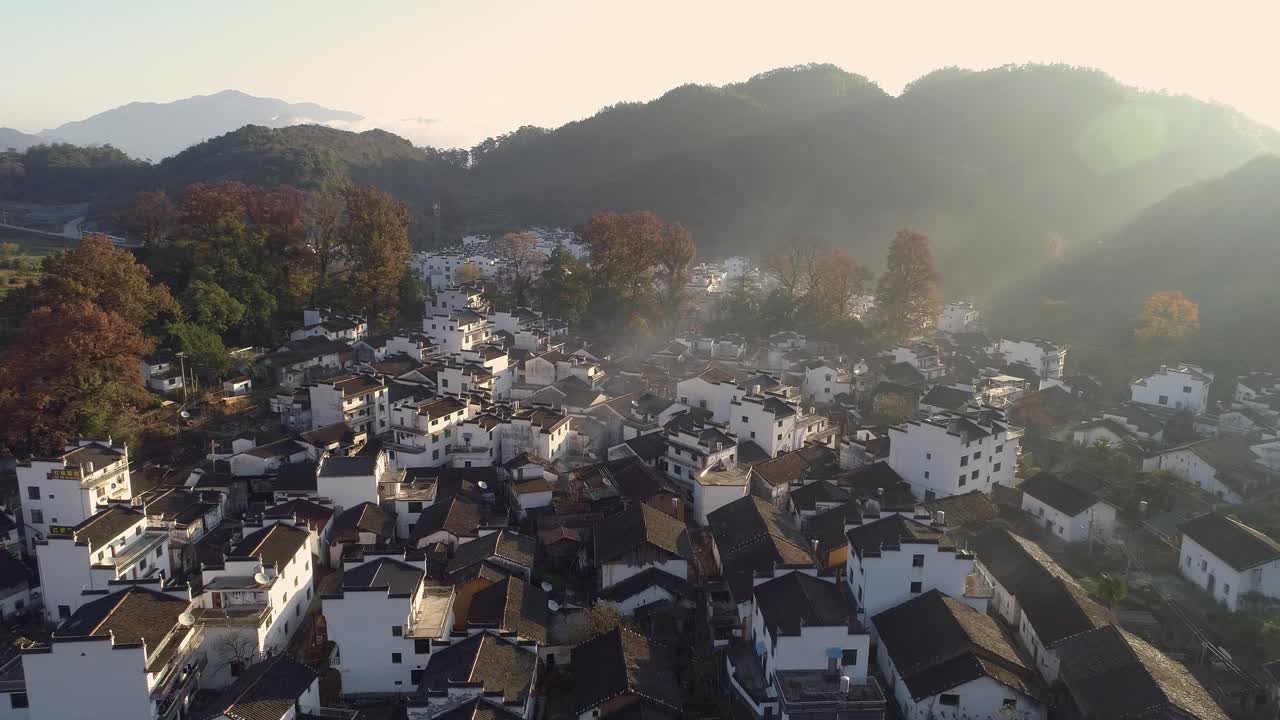 古村落鸟瞰图。