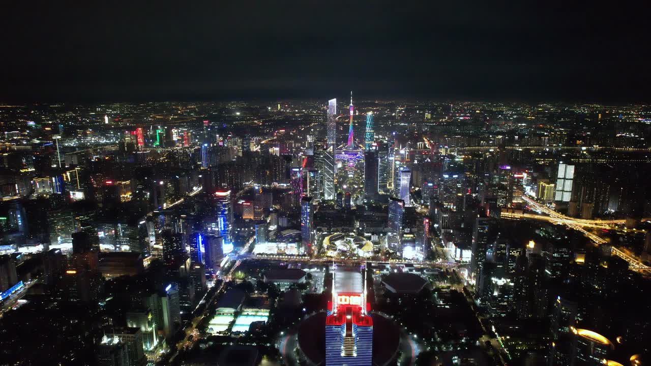 放大广州中轴线夜景
