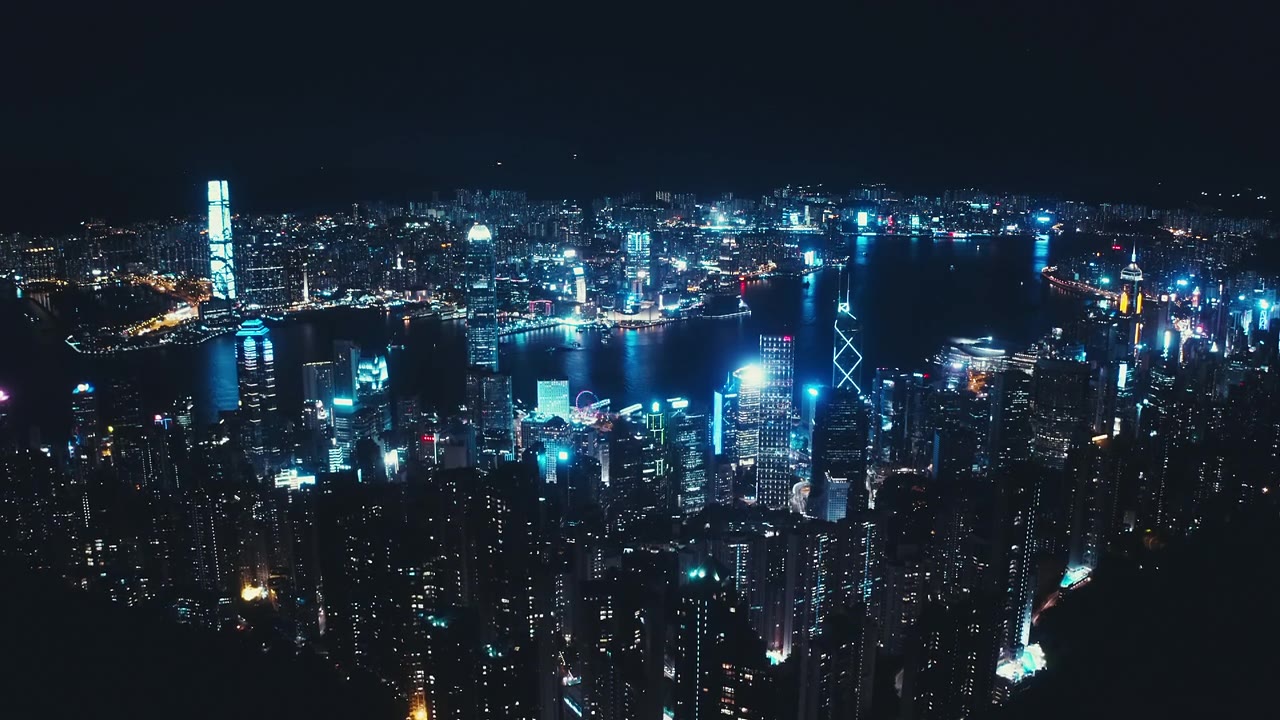 详情图-香港夜景无人机