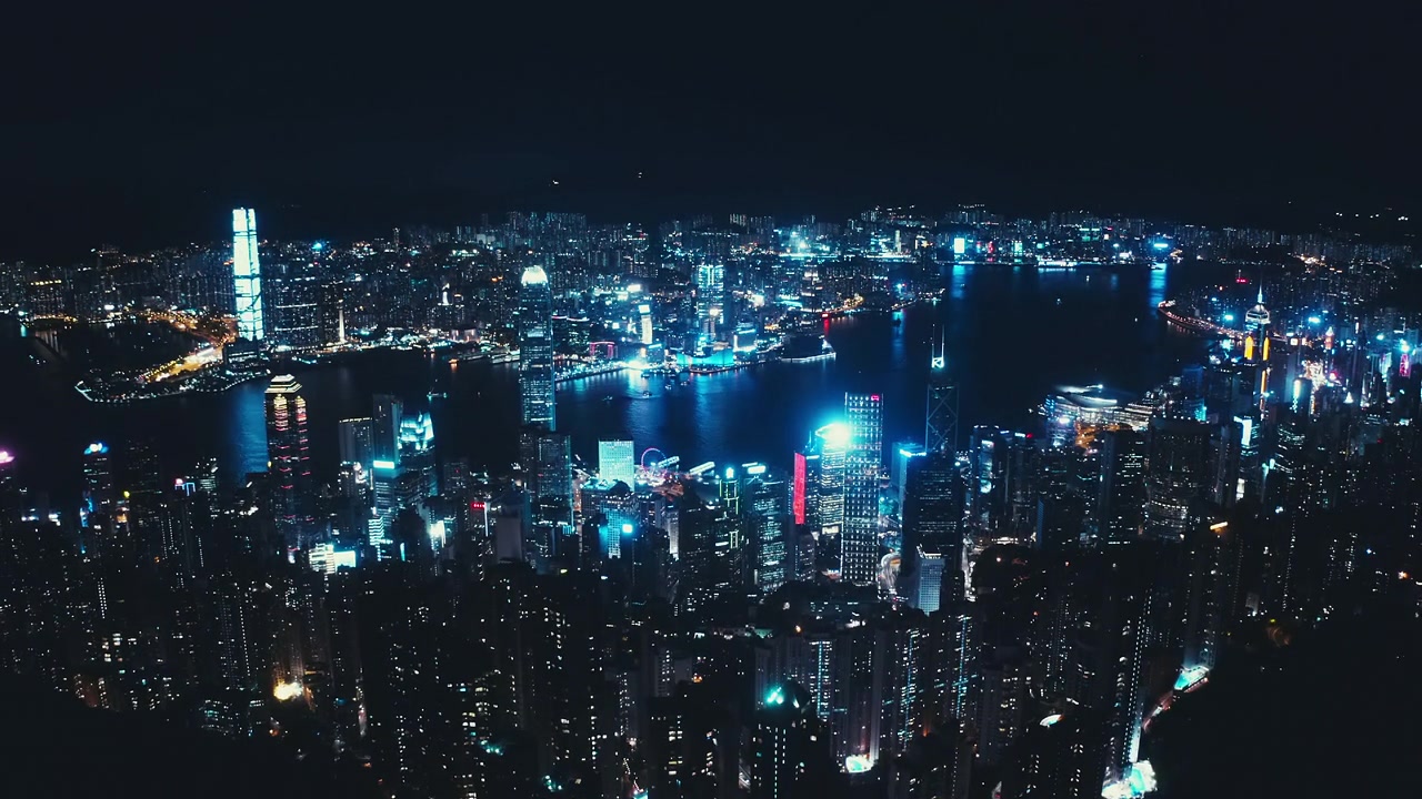 详情图-香港夜景无人机