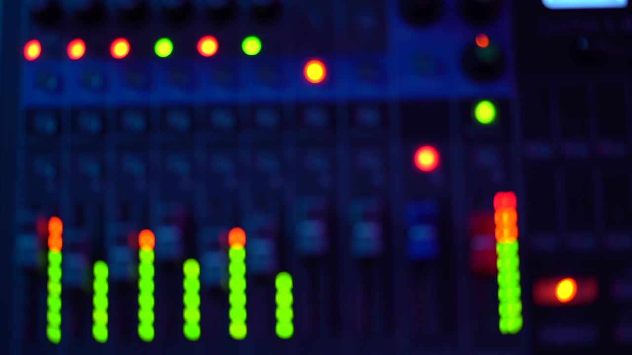 LED指示灯夜总会派对调音台或Dj台音量电平信号