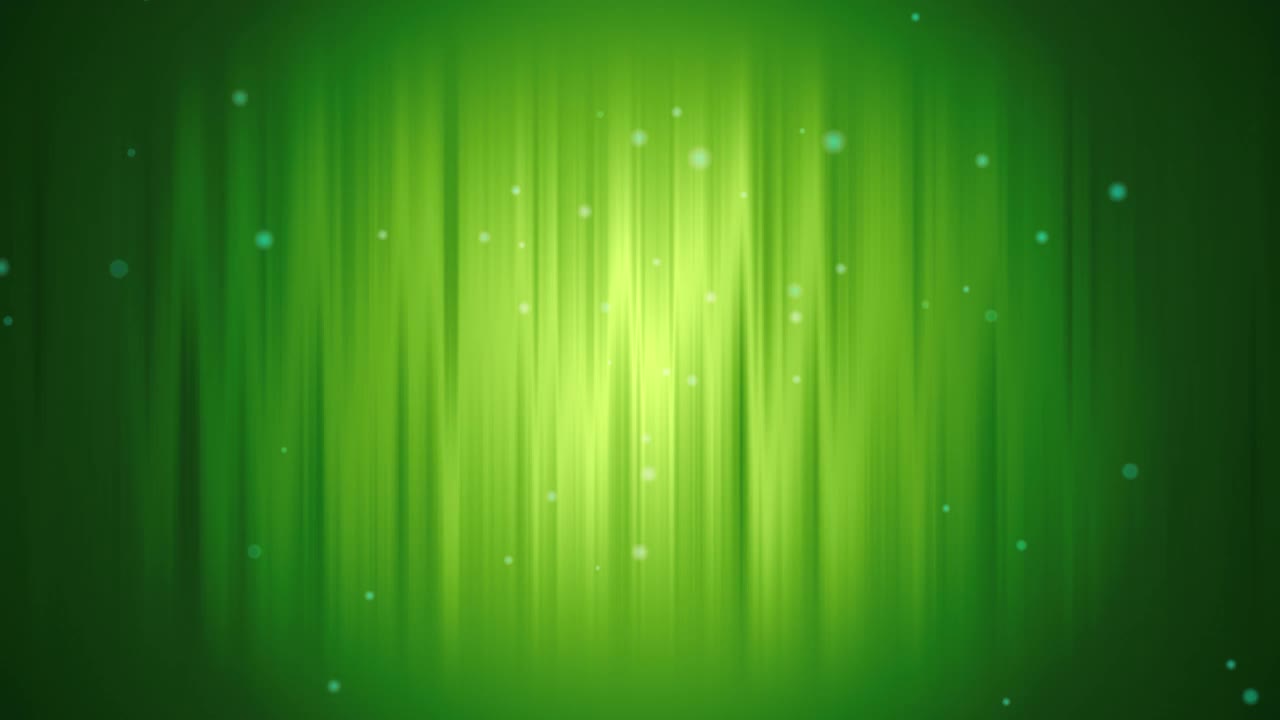 4K移动绿色背景与浮动泡沫。