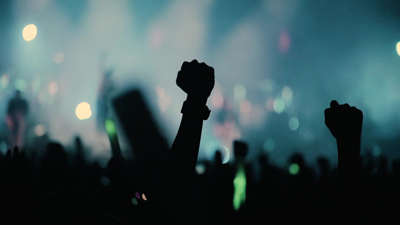 詳情圖-音樂會上充滿感激和興奮的觀眾。音樂會、音樂家、音樂節(jié)日。
