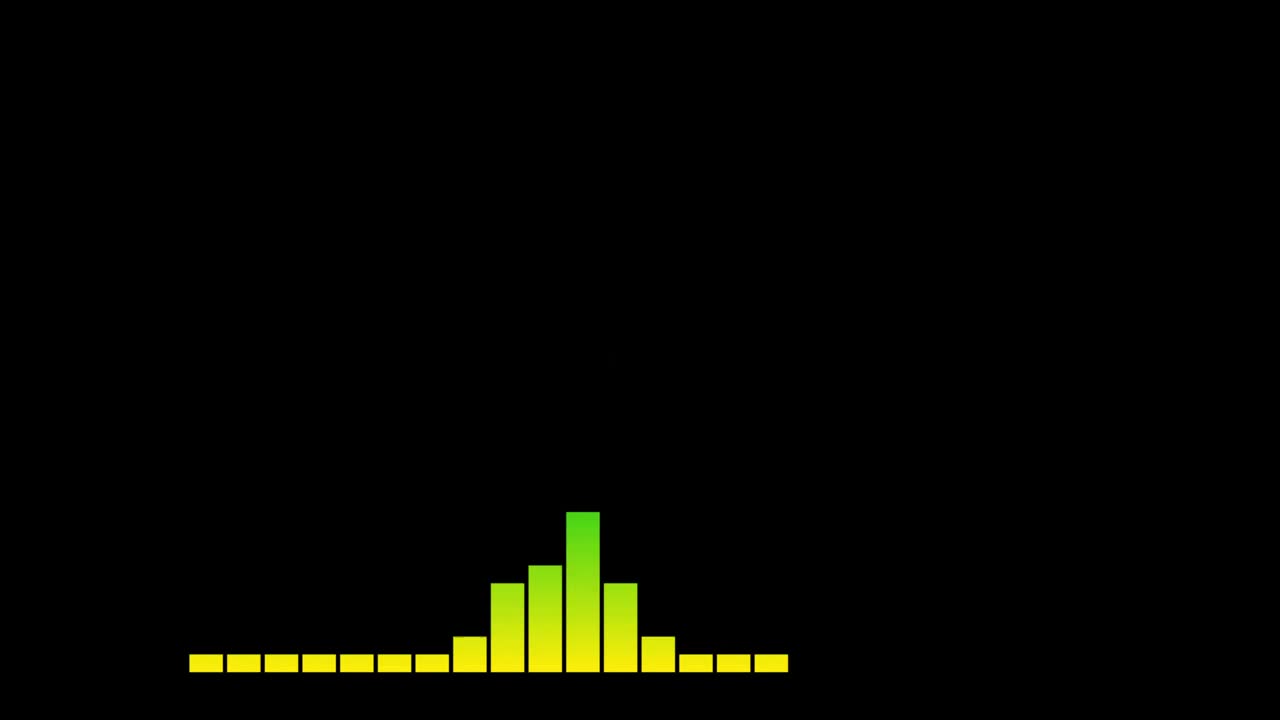 音频线运动图形与黑屏背景