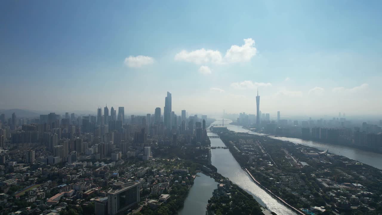 放大广州公园的全景