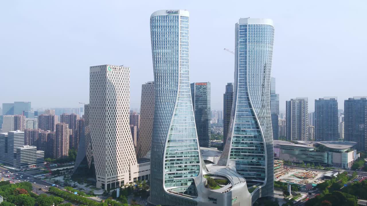杭州钱江新城的城市景观